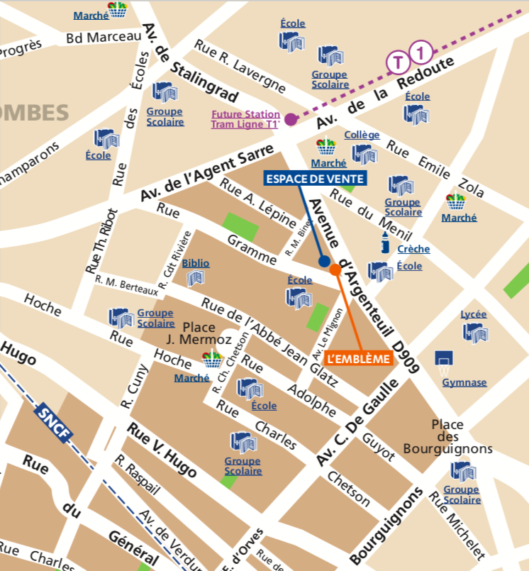 Plan du quartier Pompidou Le Mignon [3]